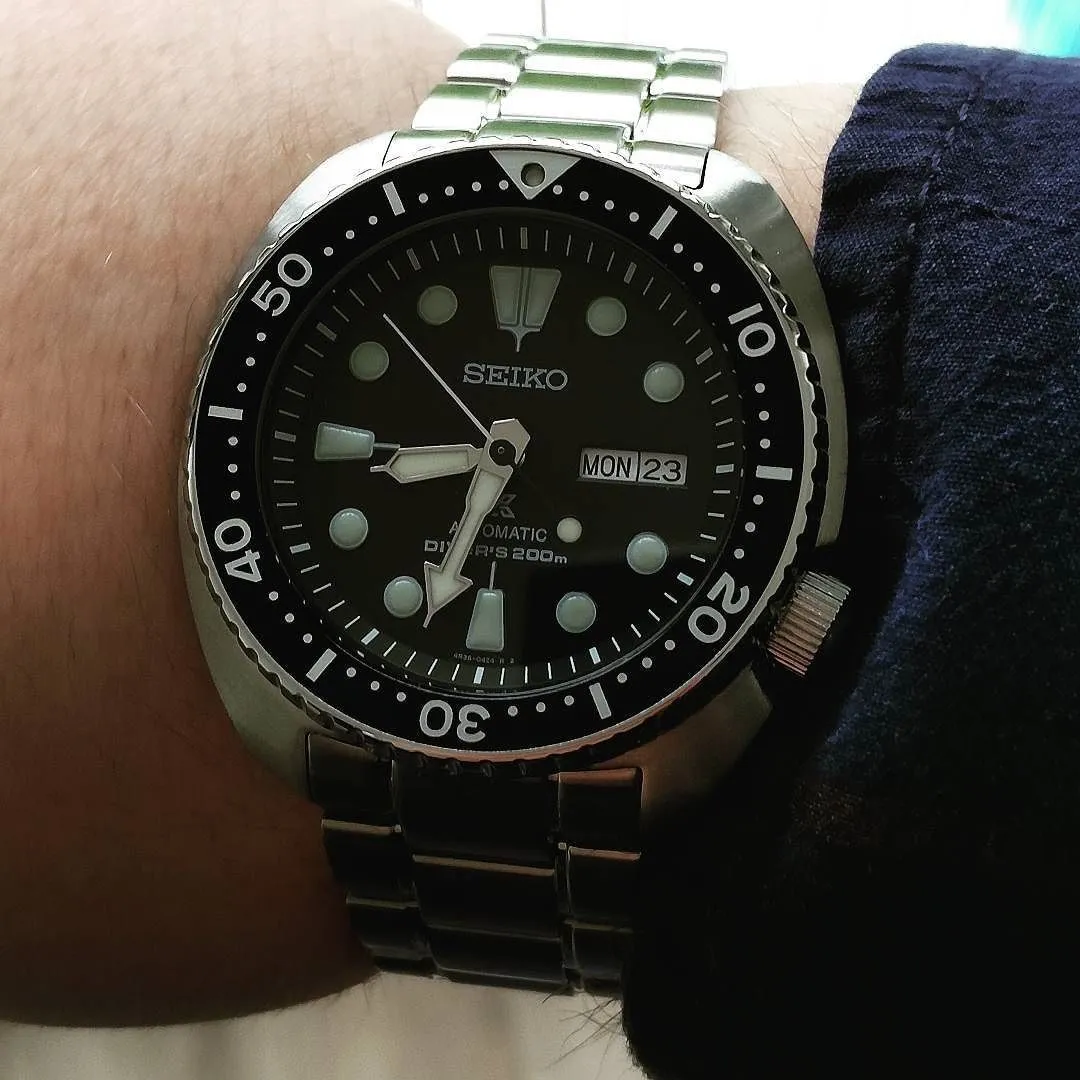Seiko Turtle on the wrist